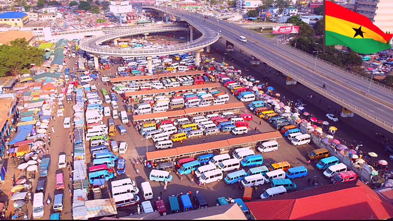 4K Ghana Megacity (very crazy view of Accra Ghana )