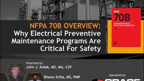 Webinar VOD | NFPA 70B: Why Electrical Preventive Maintenance Programs are Critical for Safety
