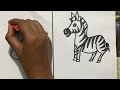 How to draw and color letter Z|| Z for zebra|| Easy step by step