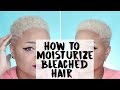 How to moisturize bleached hair / Moisturize 4c twa / Styling twa