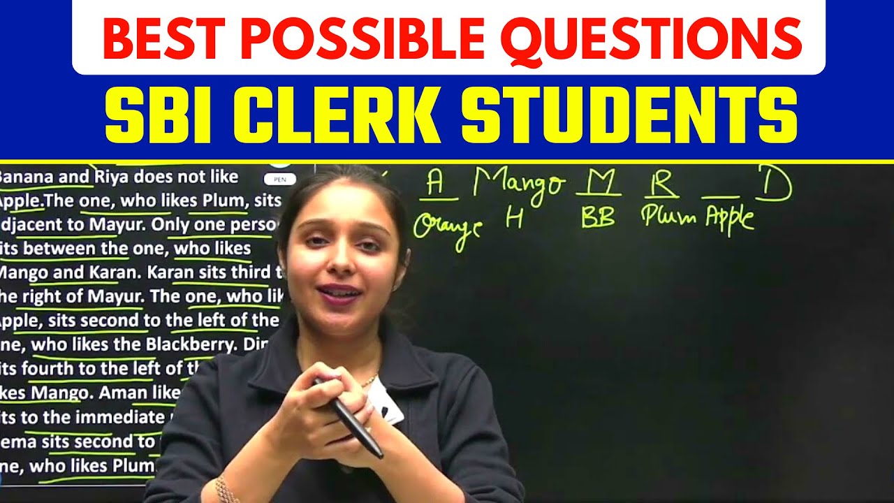 Best Possible Questions for SBI Clerk Students Reasoning Parul Gera