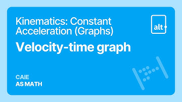 Velocity time Graph | Kinematics: Constant Acceleration( Graphs) | A Level | Maths