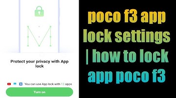 poco f3 app lock settings | how to lock app poco f3