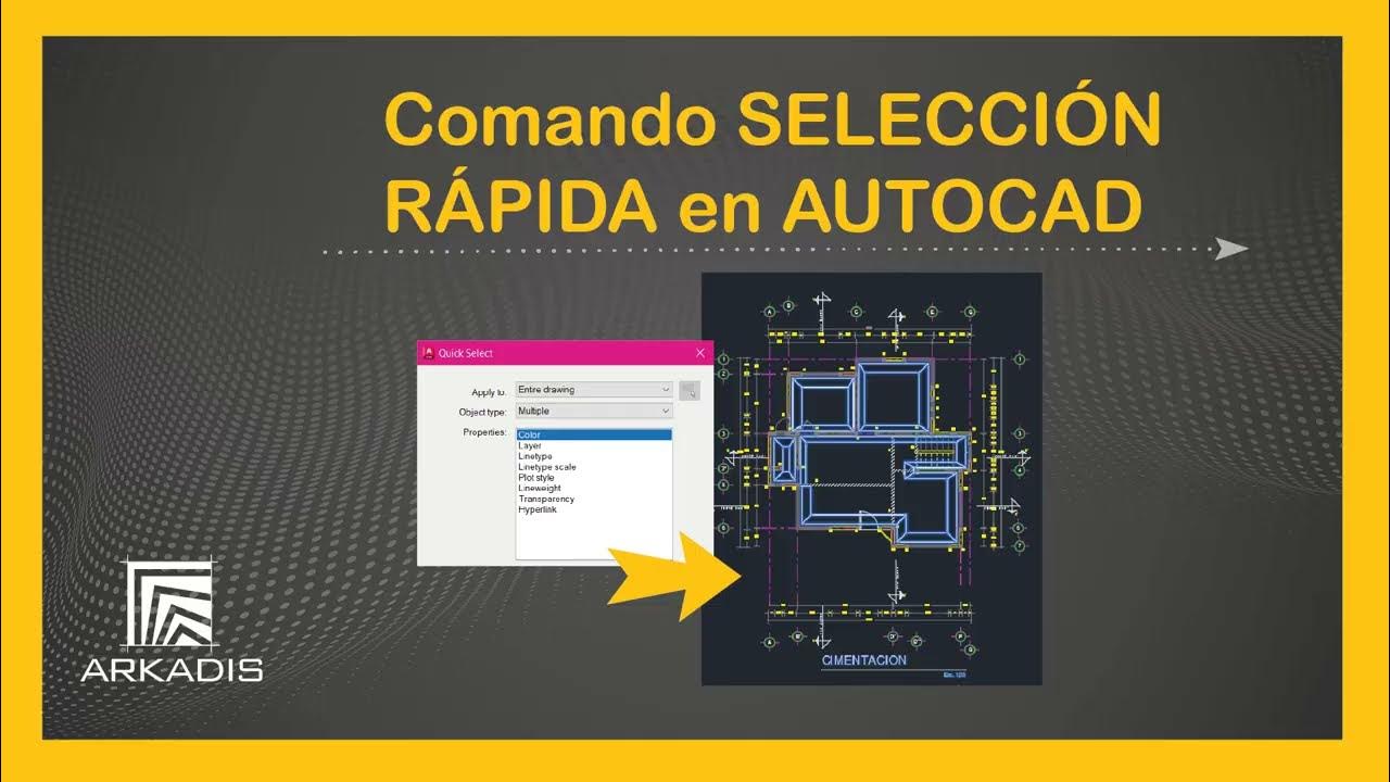 Seleccionar uno o mas elementos iguales en Autocad (Quick select