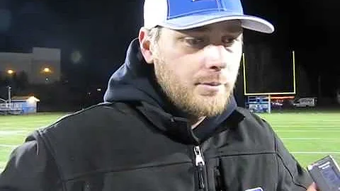 Pius X football coach Phil Stambaugh on his team's...