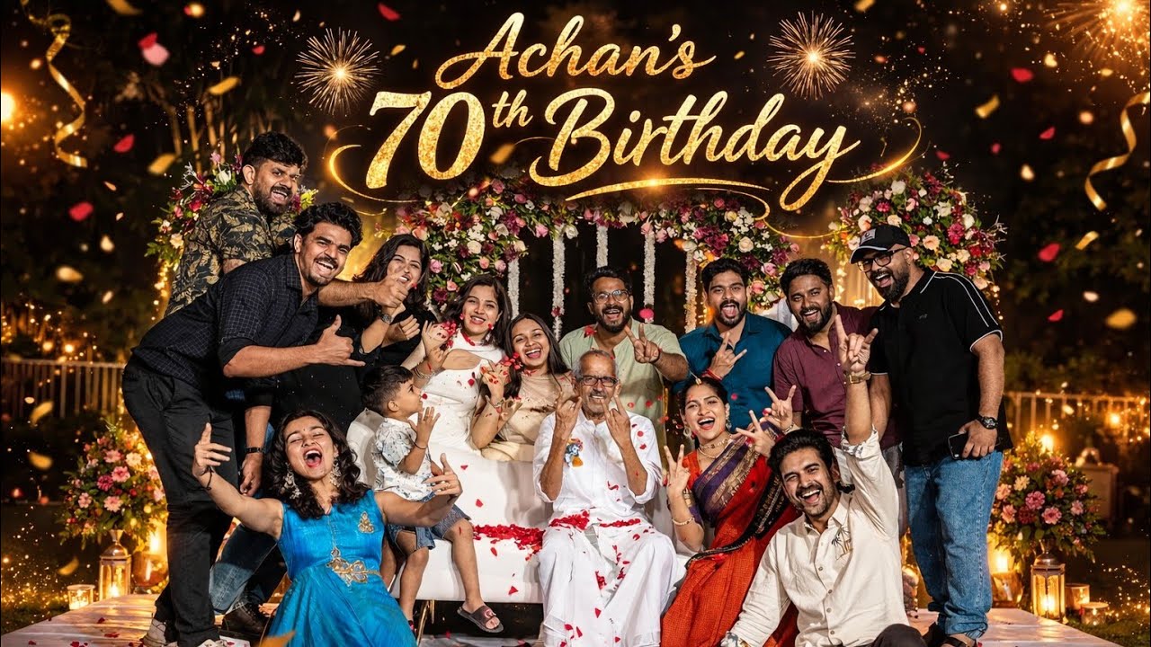 Achan's 70th Birthday Celebration 🎂 #Birthday #swasika #dance #beast 