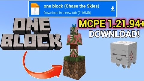 BEST ONE BLOCK MAP FOR MCPE 1.21.94+🔥|| ONE BLOCK MAP OFFICAL VERSION || ONLINE GAMER ||