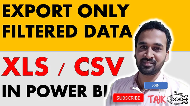 Export Only Filtered Data in Excel or CSV in Power BI (14-36) TAIK18 Power BI