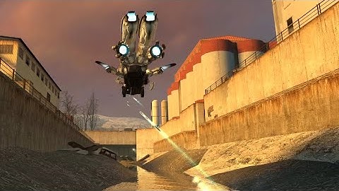 Destroy rocket launcher APCs after Combine Dropship / HalfLife 2 Water Hazard
