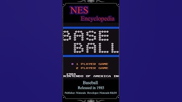 NES Encyclopedia - Baseball - Released 1985 #NESencyclopedia #nes #retrogaming