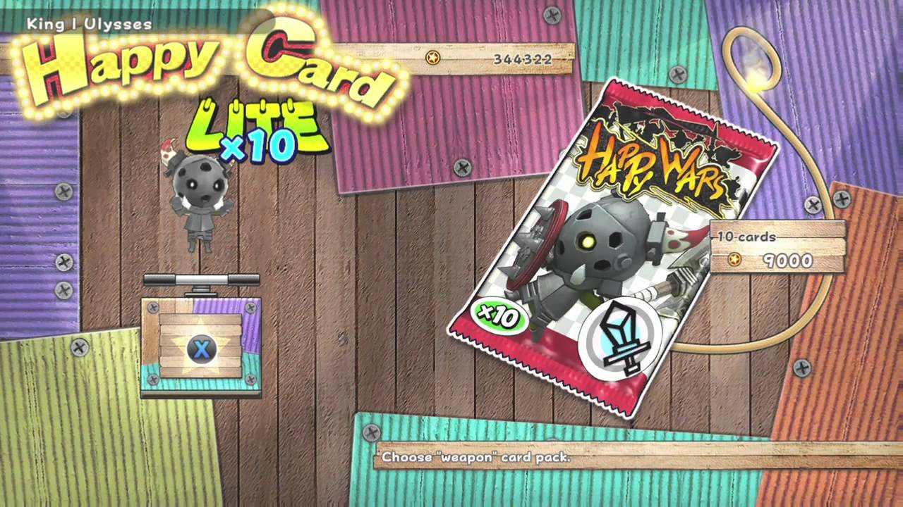 Happy Wars - 10 Happy Cards Lite x10 Pack Opening