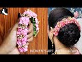 how to make veni with artificial flowers | artificial pink flower veni making easy method