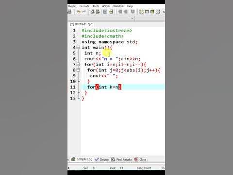 C++ Program to Print Diamond Pattern (rhombus). - YouTube