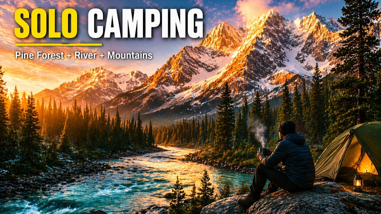 Alone in the Wilderness | Solo Camping Cinematic 4K — Pine Forest ...