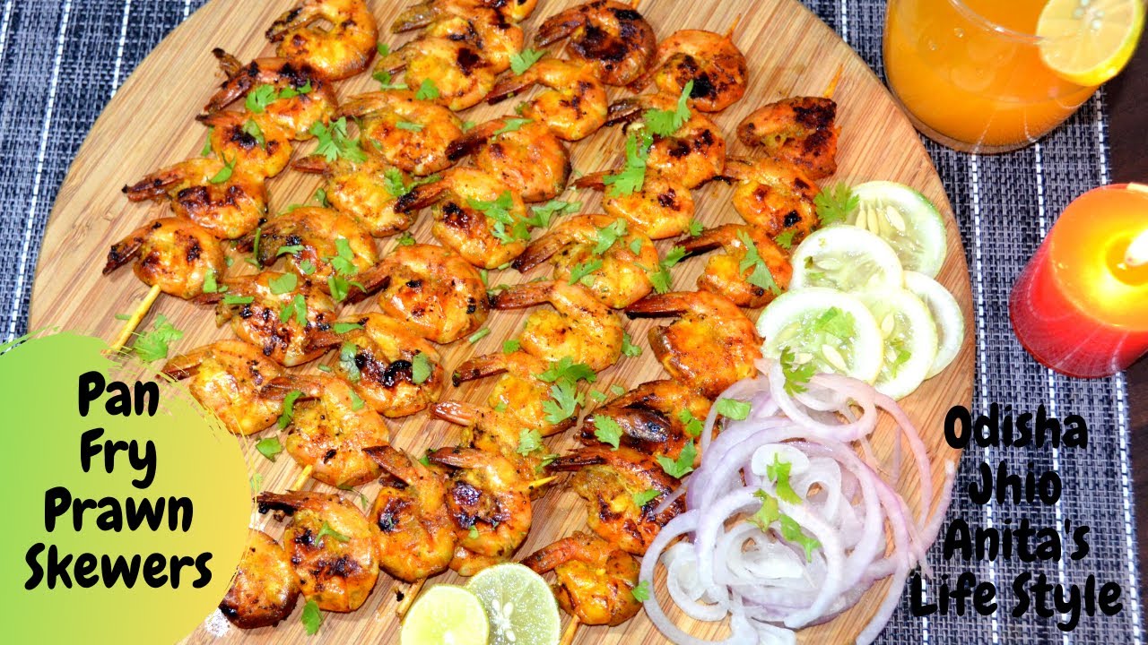 Pan Fry Shrimp Skewers How to make Pan Fry Shrimp Skewers Pan Fry Prawn Skewers Prawn