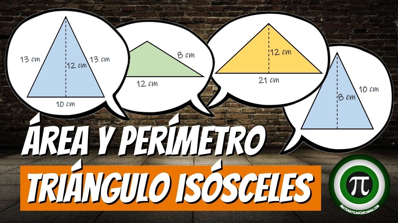 ÁREA Y PERÍMETRO DE UN TRIÁNGULO ISÓSCELES - YouTube