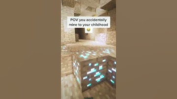 Thumbnail of POV you mine to your childhood #shorts #minecraft #nostalgia
