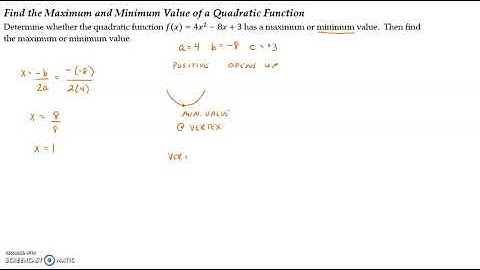 4.3 Quadratic Functions and Their Properties Video 4