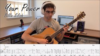 Billie Eilish - Your Power (Fingerstyle Guitar Cover) with Tabs
