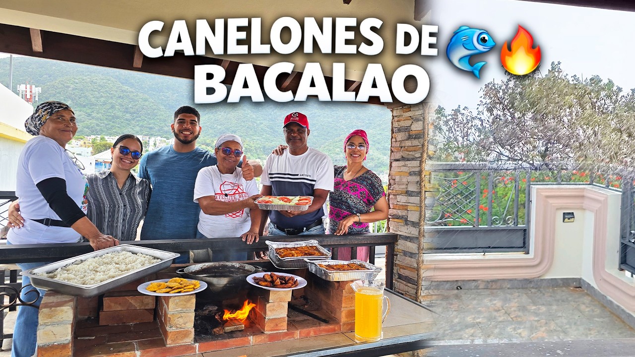🌧️🔥¡TREMENDO! La lluvia nos sorprendió cocinando CANELONES DE BACALAO en el fogón 🌧️🔥