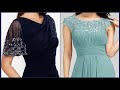 Latest  trendy 202223 wedding guest  mother of the bride dresses decorated with lace  rhinestone