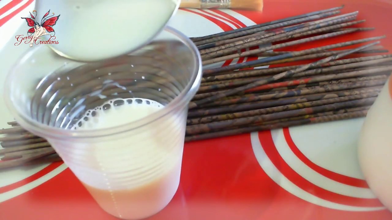 Le cannucce di carta, trattamento finale per renderle elastiche (1 parte)