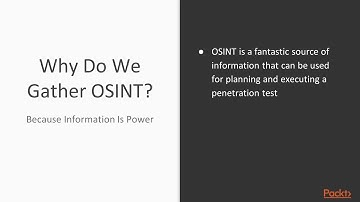 Python for Automating Information Security: What OSINT Is | packtpub.com