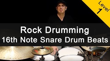 [Rock Drumming] 16th Note Snare Drum Beats [Beginner]