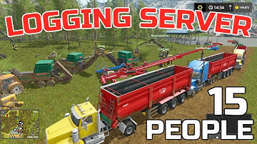 FARMING SIMULATOR 2017 | 15 PERSON LOGGING CREW | MULTIPLAYER | HUGE SERVER