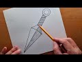 Comment dessiner un kunai naruto tape par tape facile et rapide