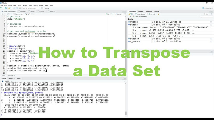 R Programming | How to Transpose a Data Set?