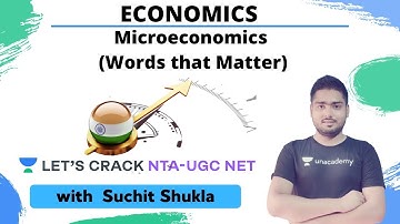 Microeconomics (Words that Matter) | Economics | NTA UGC NET | Suchit Shukla