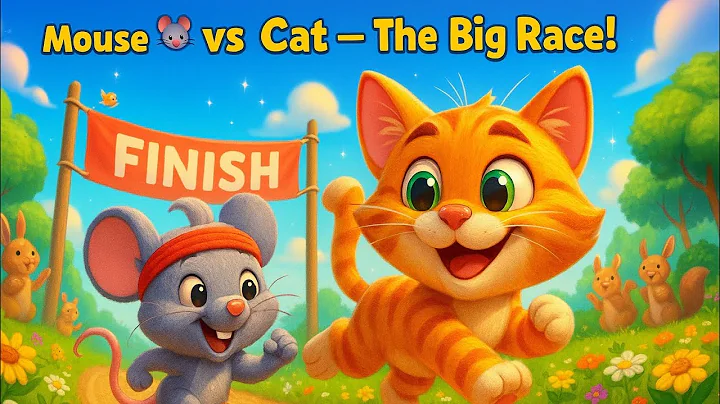 Mouse and Cat’s Big Race 🐭🐱 | Fun Adventure Poem for Kids