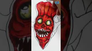 Drawing and Coloring Birdge Worm Trevor Henderson #Shorts