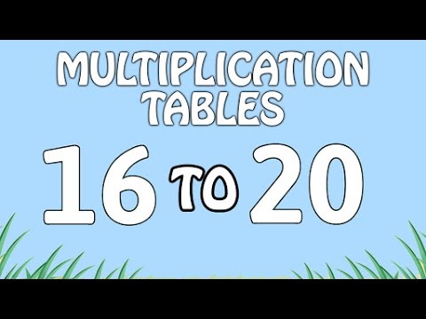 16 To 20 Tables Chart