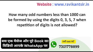 How many odd numbers less than 1000 can be formed by using the digits 0, 3, 5, 7 when repetition of