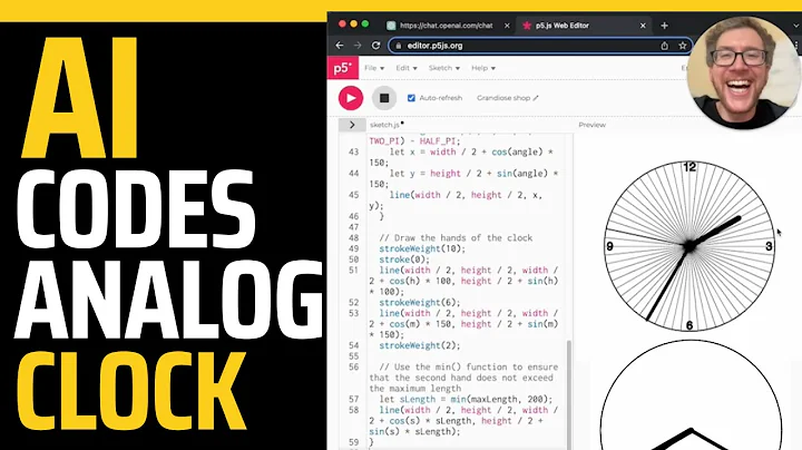 Can AI code an analog clock? Let's ask ChatGPT!