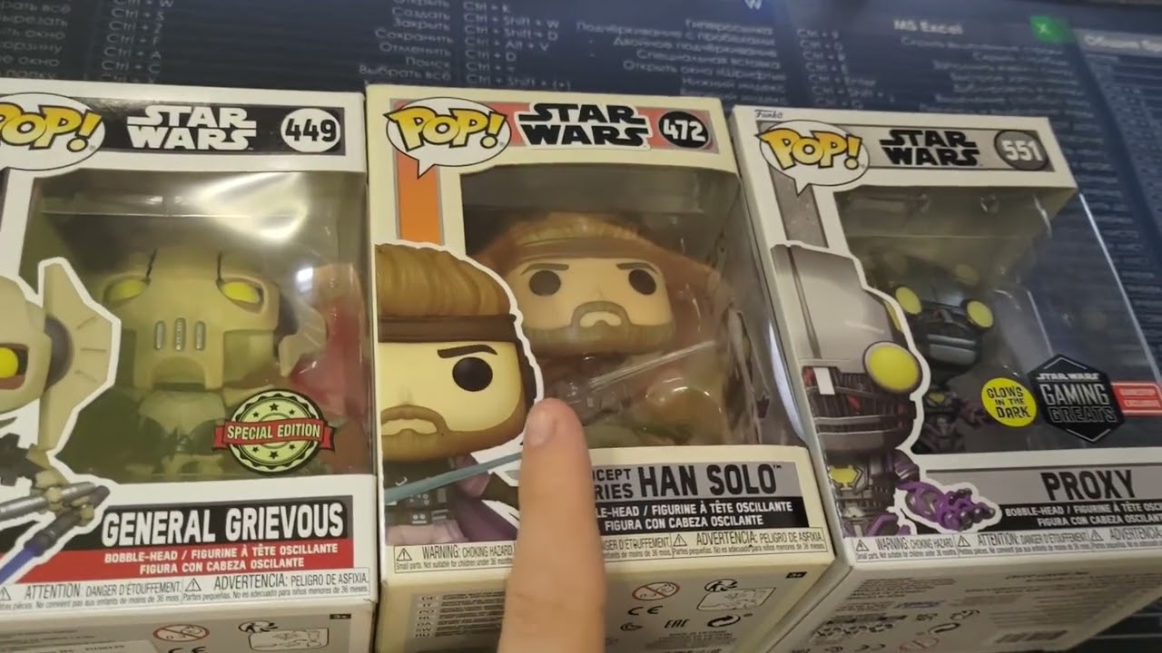 funko pop star wars General grievous , Han solo , proxy
