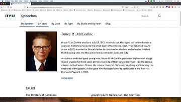 LDS Scripture Study Tools - BYU Speeches Introduction