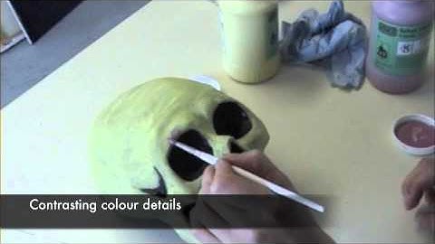 Ceramic skull part 2 - Underglaze