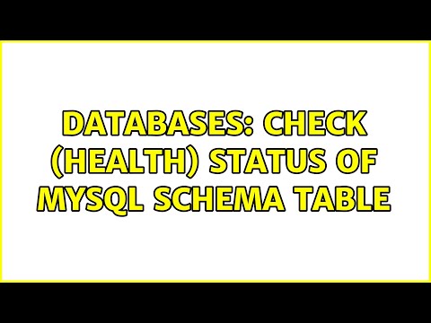 Databases: Check (health)
