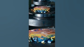 Crushing Crayons with a Hydraulic Press! #hydraulicpress #satisfying #crushing #asmr