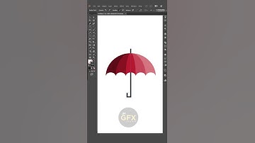 Umbrella☂️ Icon in Adobe Illustrator, #education ,#adobeillustrator, #shorts , #viral , #shortsvideo