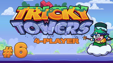 Tricky Towers - #6 - Slamming Boxes (4 Player Gameplay)