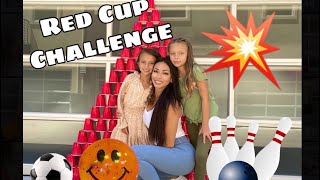 Red Cup Challenge!! Who can take down the most cups! Who will win Battle of the sisters !