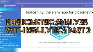 How to import bibliometric data into Biblioshiny App