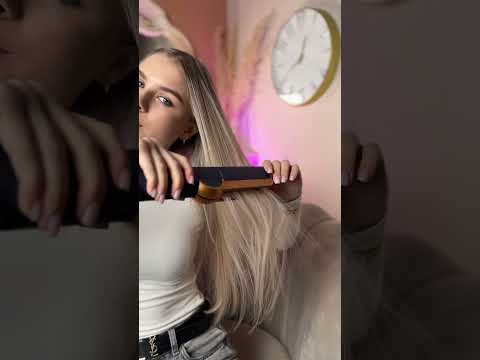 Випрямляч для волосся 1300 Вт повітряний стайлер Air Straightener синій, праска фен сушка вирівнювання укладання, видео 1