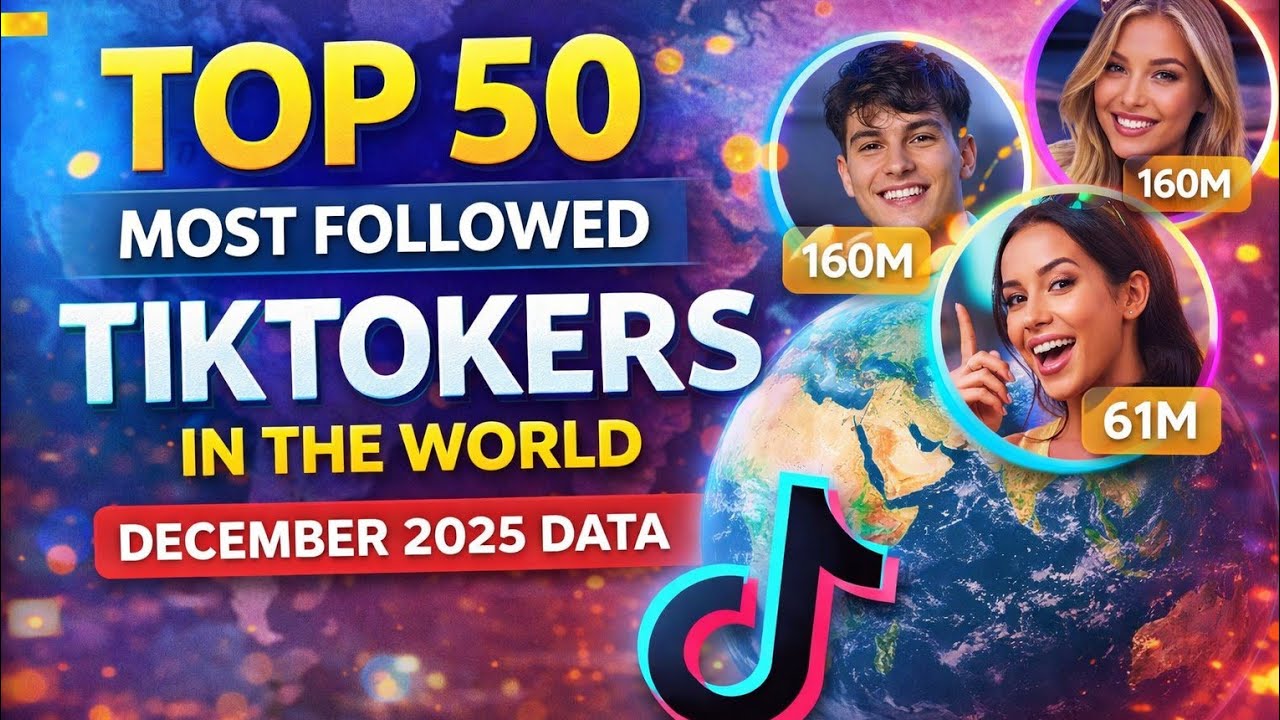Top 50 Most Followed TikTokers in the World (December 2025 Data) - YouTube