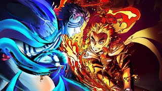 Rengokuthe Flame Hashira Vs Akazaupper Rank 3 Most Emotional Fight At The End