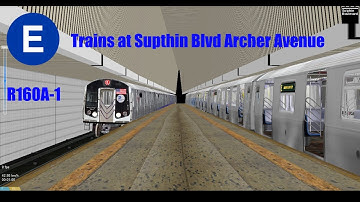 OpenBVE: R160 (E) Trains at Supthin Blvd - Archer Avenue (TFO) (R160A-2)
